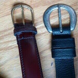 Alexander julian leather belt mens 34 brown classic belts for pants